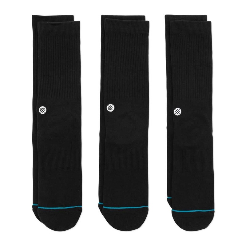 Stance Icon Socks 3 Pack – Black/ Large