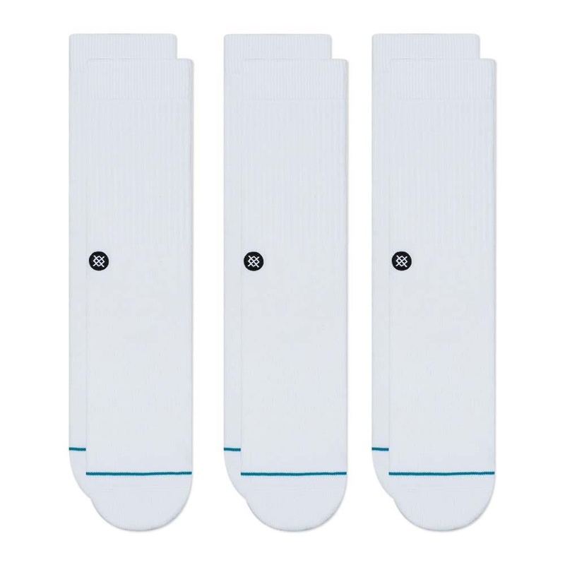 Stance Icon Socks 3 Pack – White/ Large