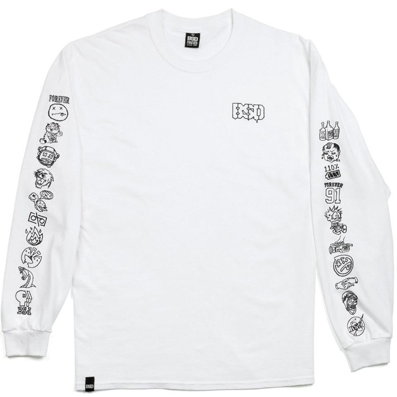BSD Icon Long Sleeve T-Shirt – White
