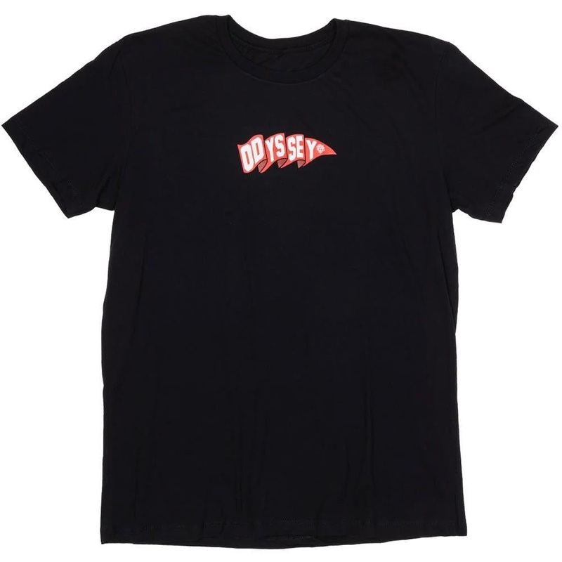 Odyssey Pennant T-Shirt – Black with Red/White