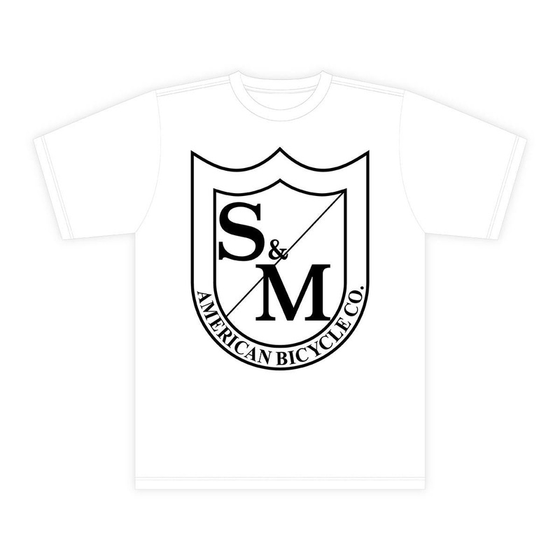 S&M Big Shield T-Shirt – Black On White