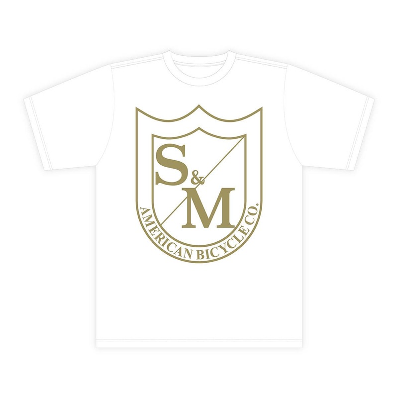 S&M Big Shield T-Shirt – Khaki On White