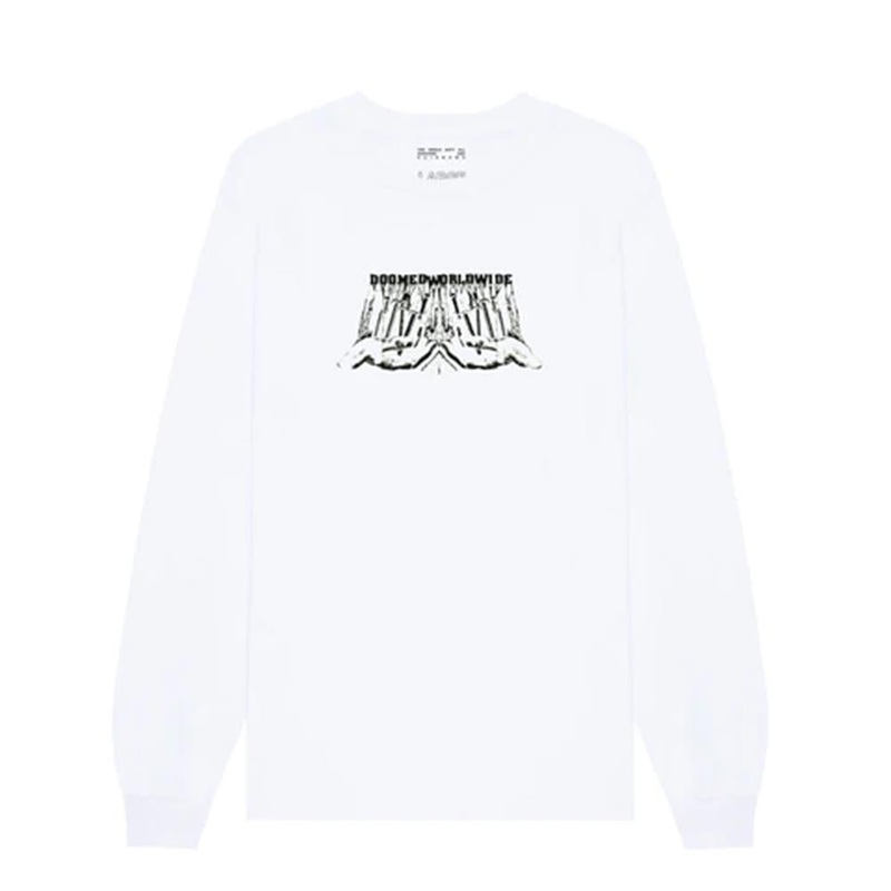 Doomed Nails Long Sleeve T-Shirt – White