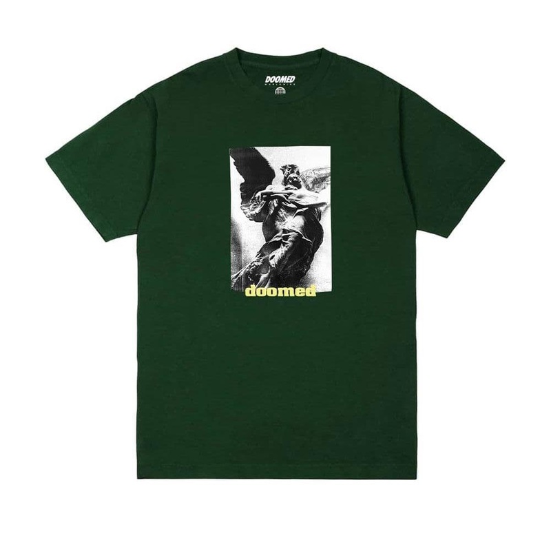 Doomed Statue T-Shirt – Green-Medium & X Large & Large