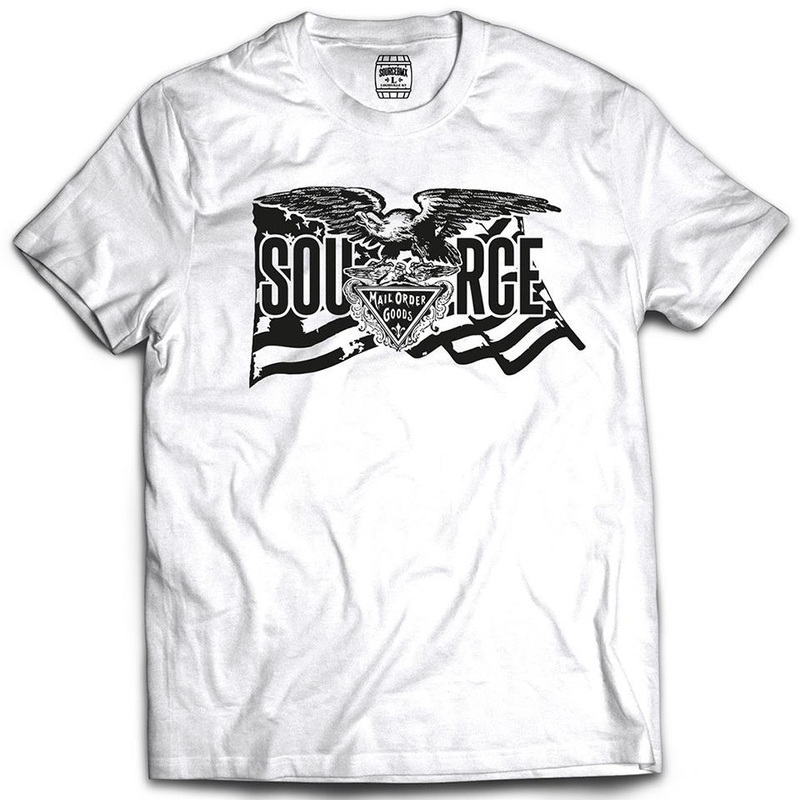 Source Flag T-Shirt – White-Large & XX Large & Medium & Small & X Large