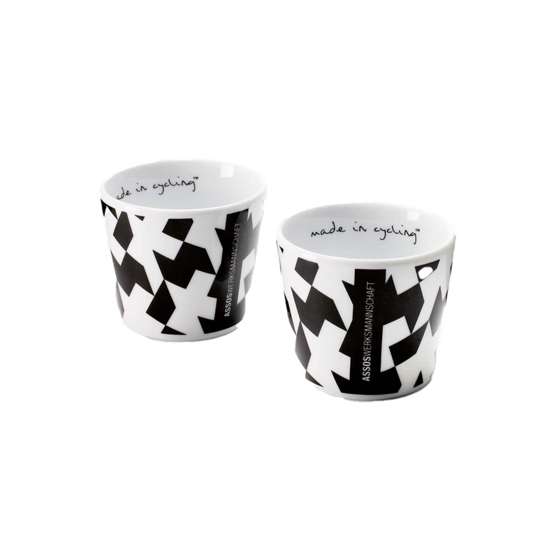 Assos Coffee Mug Set Mongram-BLACK/WHITE
