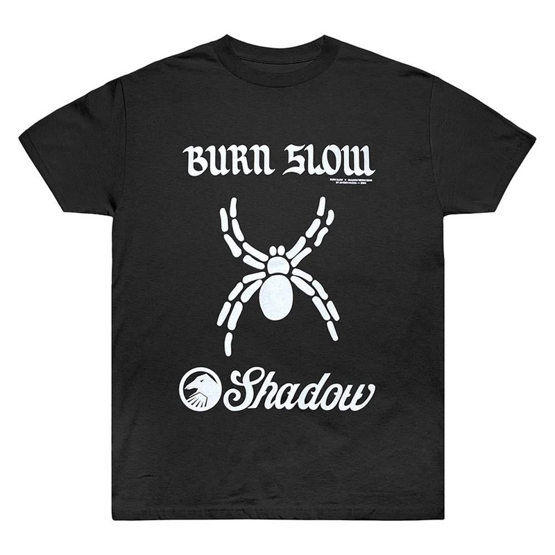 Burn Slow x Shadow Riding Gear Spider Logo T-shirt – Black