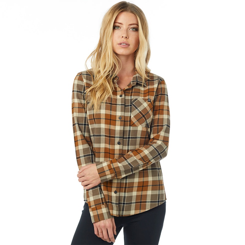 Fox Womens Big Air Flannel Shirt – Bark
