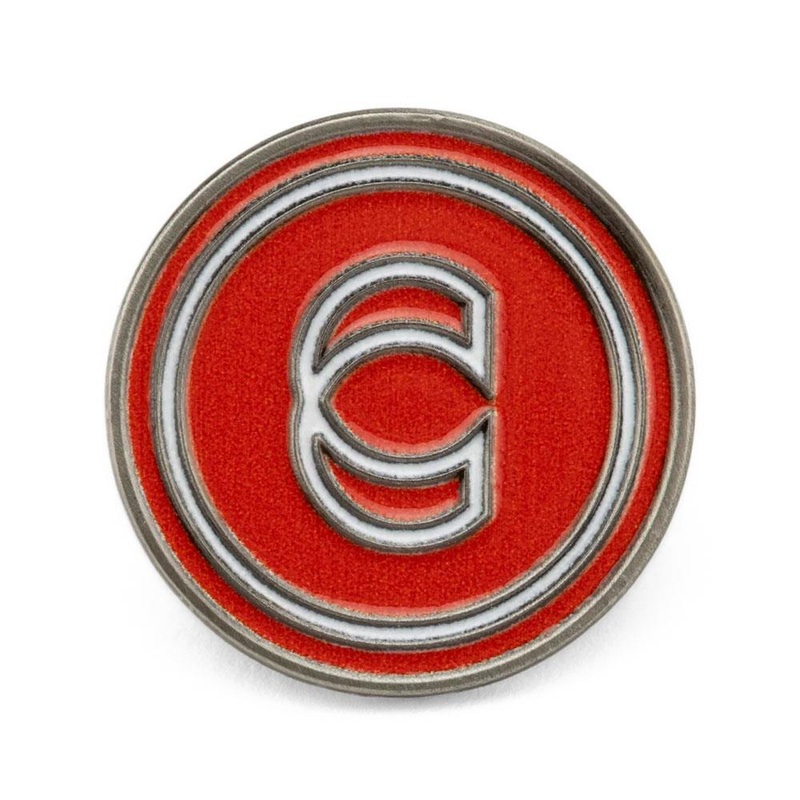 Cinema Icon Enamel Pin – Red/White