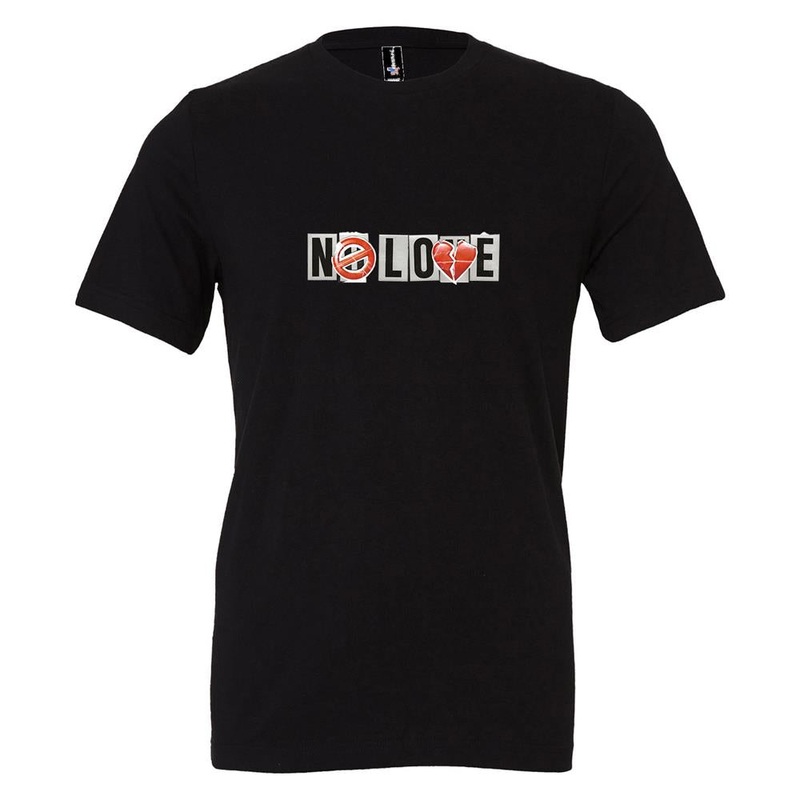 Fiend No Love T-shirt – Black-Medium & X Large & XX Large & Large