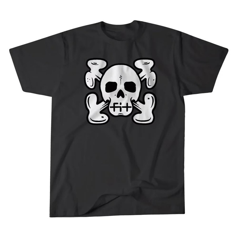 Fit Skull T-shirt – Black-X Large & Medium & Large