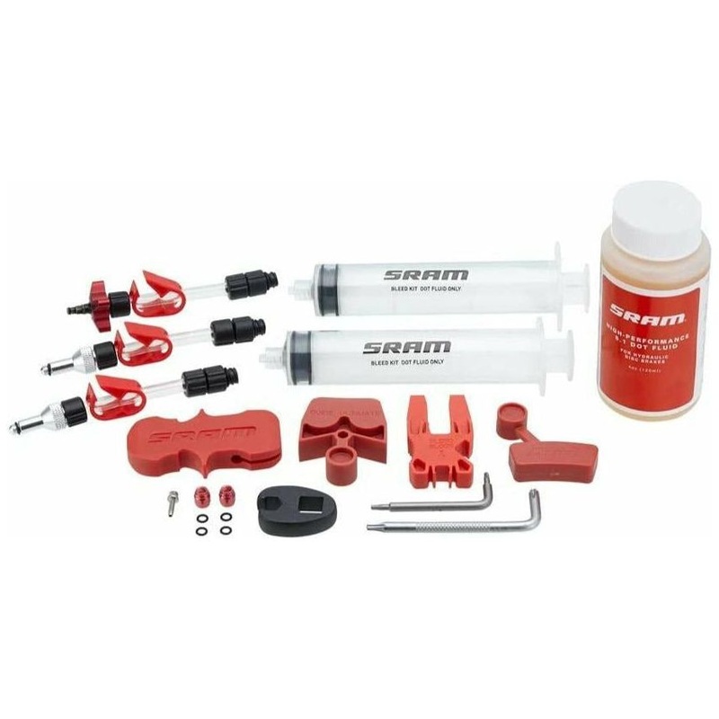 SRAM Standard Disc Brake Bleed Kit – For SRAM X0, XX, Guide, Level, Code, HydroR, and G2, with DOT Fluid