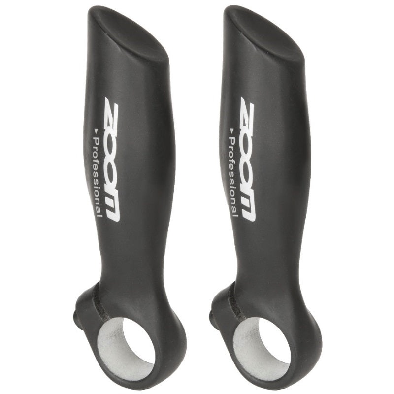 Zoom Alloy Handlebar Ends-H/BAR ENDS ZOOM ERGO BLACK ALLOY (PR)