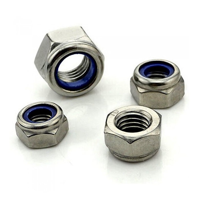 Metric Nyloc Nuts-NUT NYLOC ISO METRIC 4MM 7AF 0.70P (10) & NUT NYLOC ISO METRIC 5MM 8AF 0.80P (10) & NUT NYLOC ISO METRIC 6MM 10AF 1.00P (10) & NUT NYLOC ISO METRIC 8MM 13AF 1.25P (10) & NUT NYLOC ISO METRIC 12MM 19AF 1.25P (10) & NUT NYLOC ISO METRIC 10