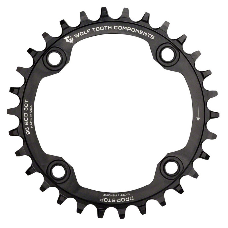Wolf Tooth 96 Symmetrical BCD Chainring – 32t, 96 BCD, 4-Bolt, Drop-Stop, For Shimano Cranks