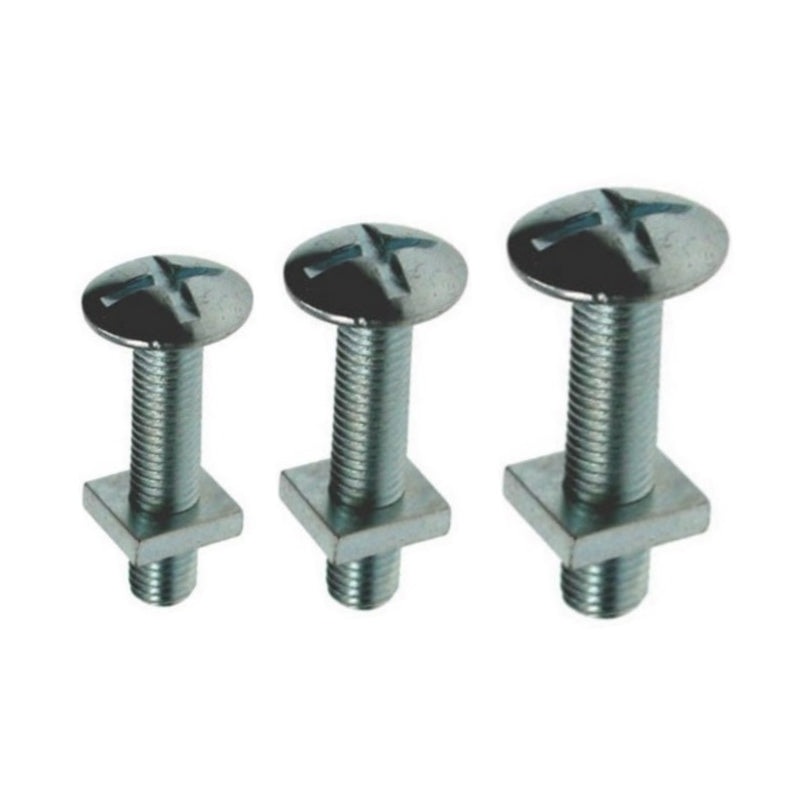 Gutter Bolts & Nuts-GUTTER BOLT&NUT 1/2X3/16 M5X12 (10) & GUTTER BOLT&NUT 1/2X1/4 M6X12 (10) & GUTTER BOLT&NUT 3/4X1/4 M6X20 (10) & GUTTER BOLT&NUT 1X1/4 M6X25 (10) & GUTTER BOLT&NUT 1 1/2X1/4 M6X40 (10)