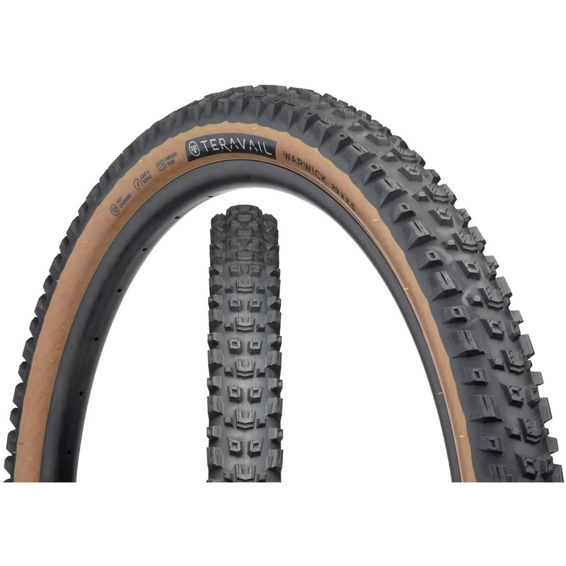 Teravail Warwick Mountain Bike Tire 29 x 2.5, Folding, Light & Supple, Tan