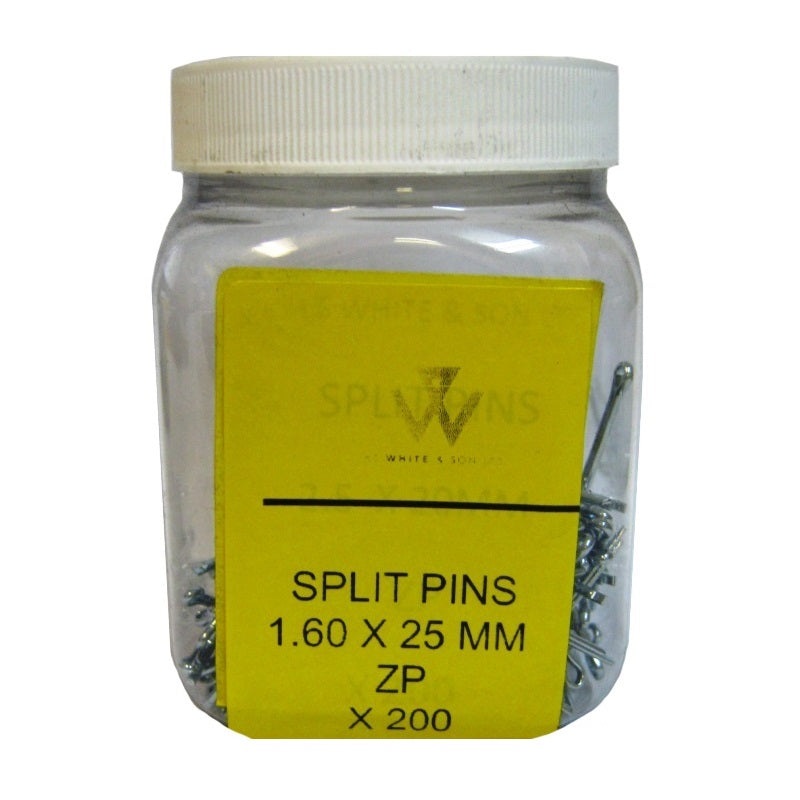 1.6mm Split Pins-SPLIT PIN 1/16 X 1 ZP 1.6 X 25MM (200)