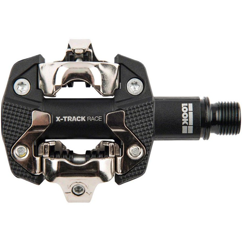 LOOK X-TRACK RACE Pedals – Dual Sided Clipless, Chromoly, 9/16, Black
