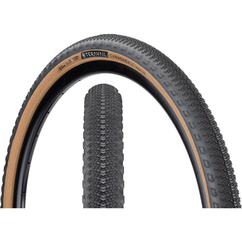 Teravail Cannonball, Tubeless, Tan, Light & Supple 700 x 47 Gravel Bike Tire