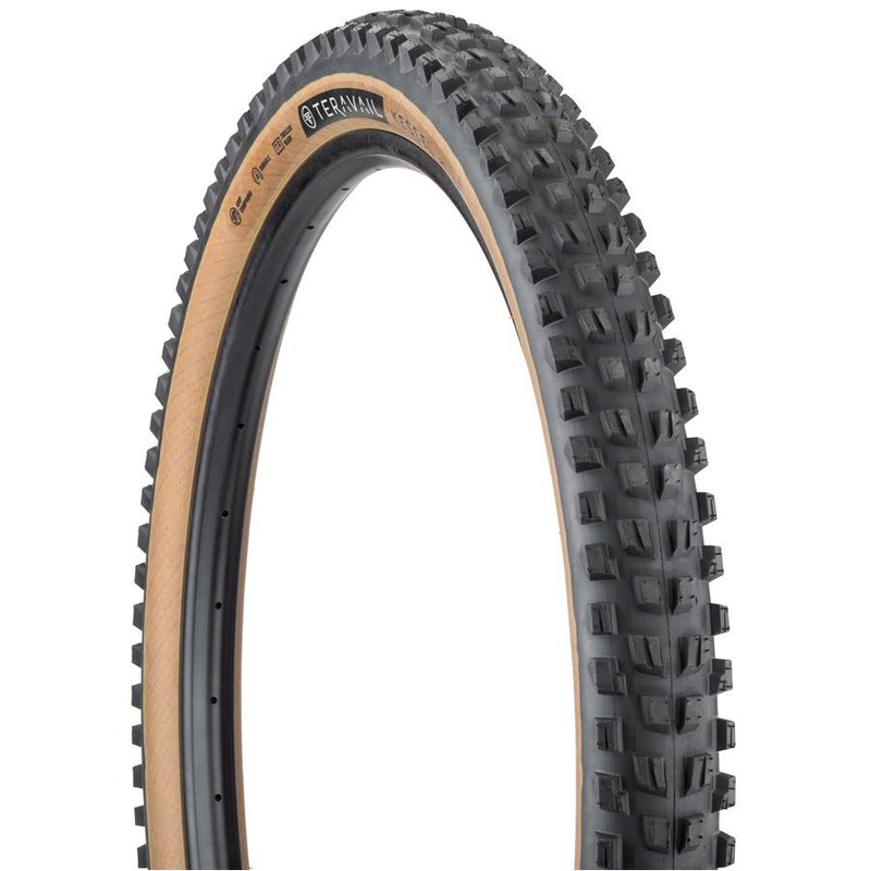 Teravail Kessel Tire 29 x 2.6, Tubeless, Folding, Tan, Durable, Mountain Bike Tire