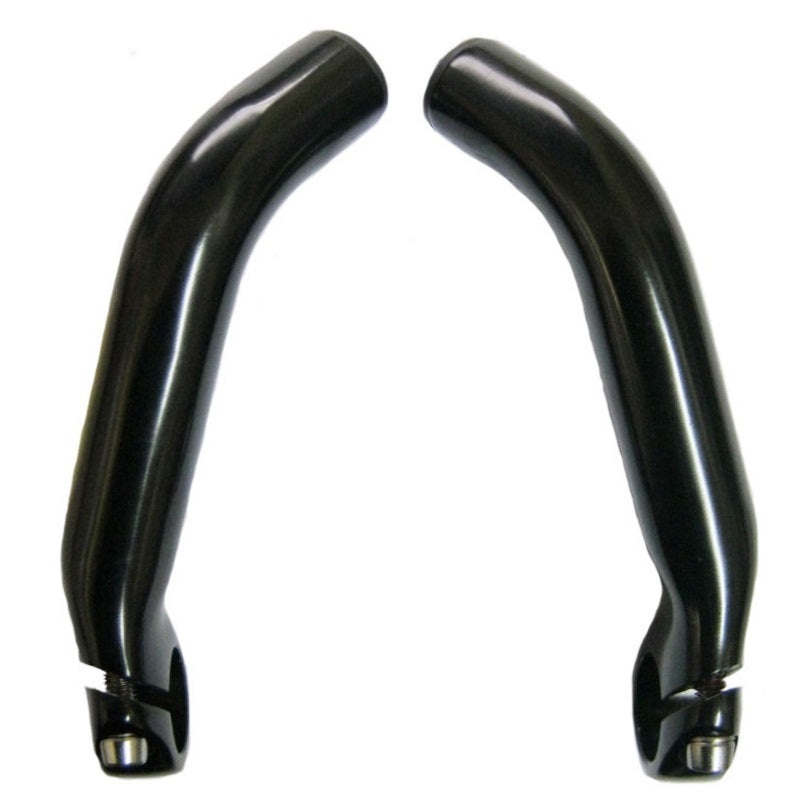 Alloy Handlebar Ends-H/BAR ENDS BLACK ALLOY (PR)