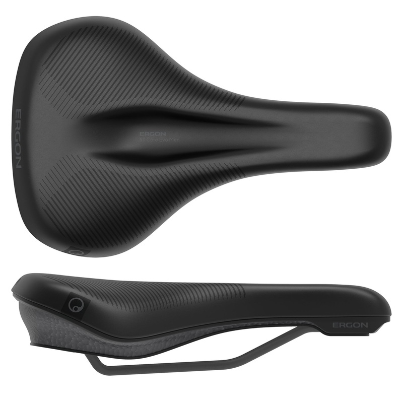 Ergon ST Core Evo Men’s Saddle,  Medium/Large, Black/Gray