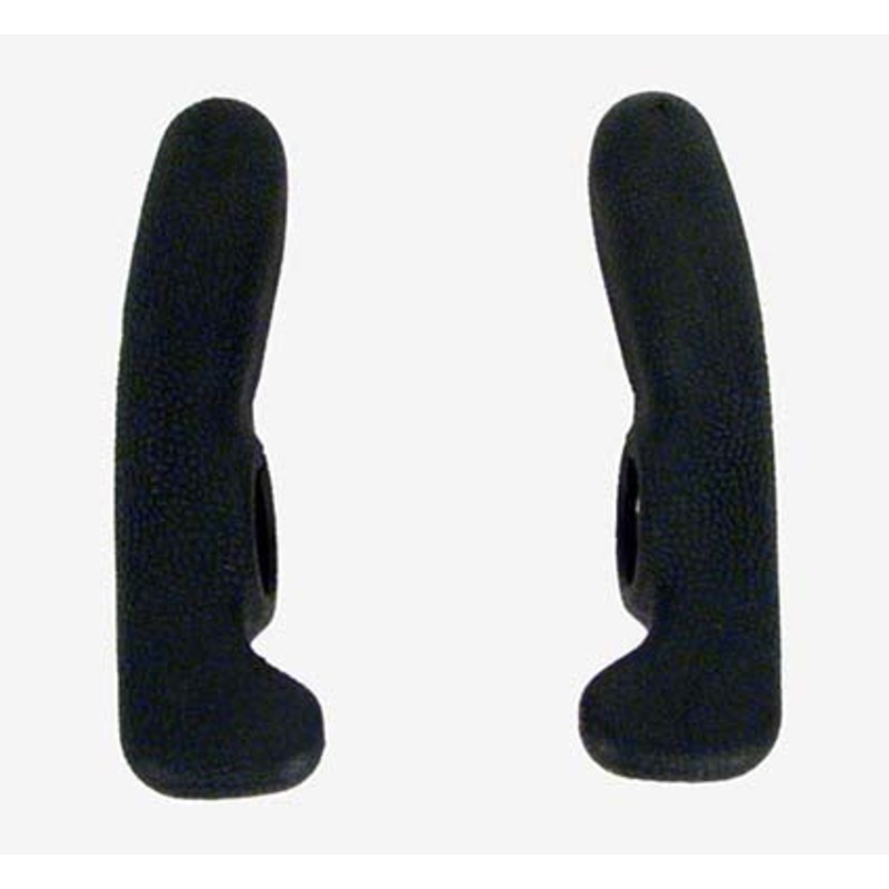 Short Moulded Bar Ends-BAREND SHORT BLACK WITH RUBBER COVER