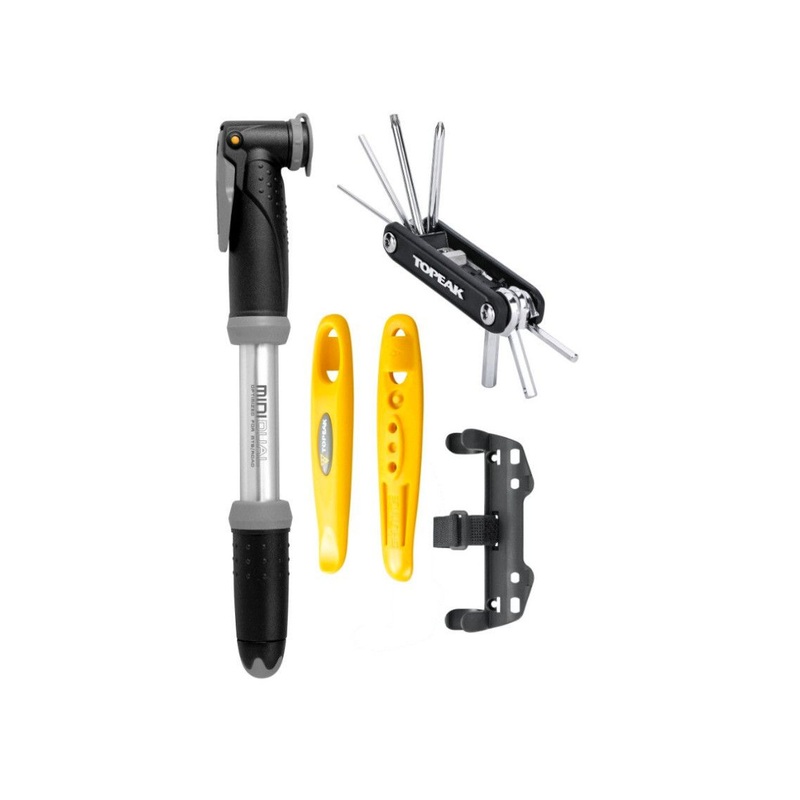 Topeak Essentials Kit-Topeak Essentials Kit Combo – Mini Dual Pump, X-Tool, Shuttle Lever 1.1