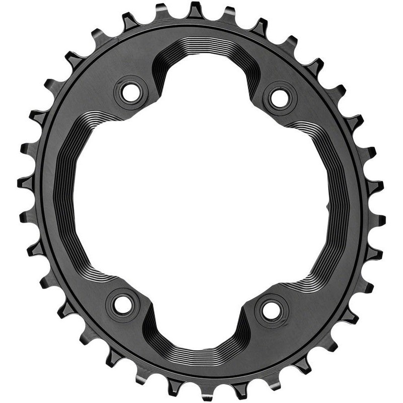 absoluteBLACK Oval 96 BCD Chainring for Shimano XTR M9000 – 34t, 96 Shimano Asymmetric BCD, 4-Bolt, Narrow-Wide