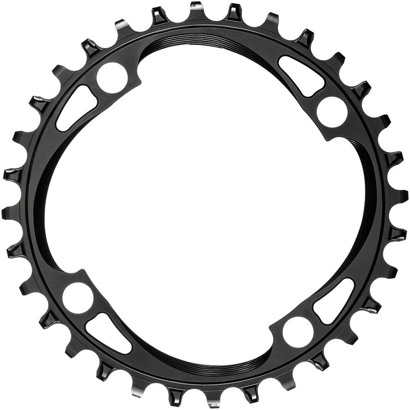 absoluteBLACK Round 104 BCD Chainring – 32t, 104 BCD, 4-Bolt, Narrow-Wide