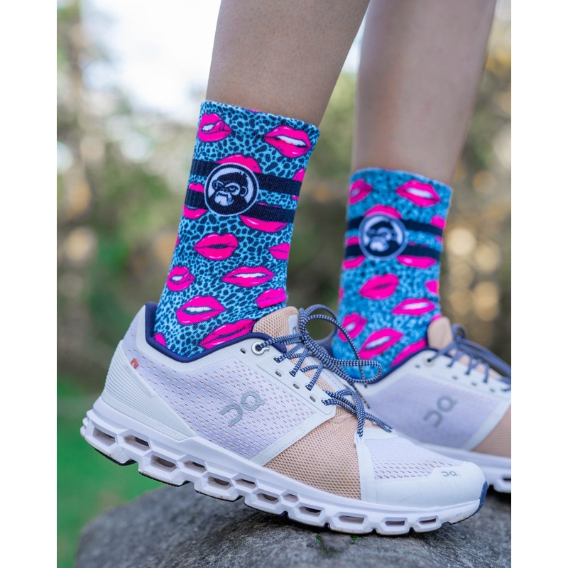 Grumpy Monkey Socks Hot Lips 8-12
