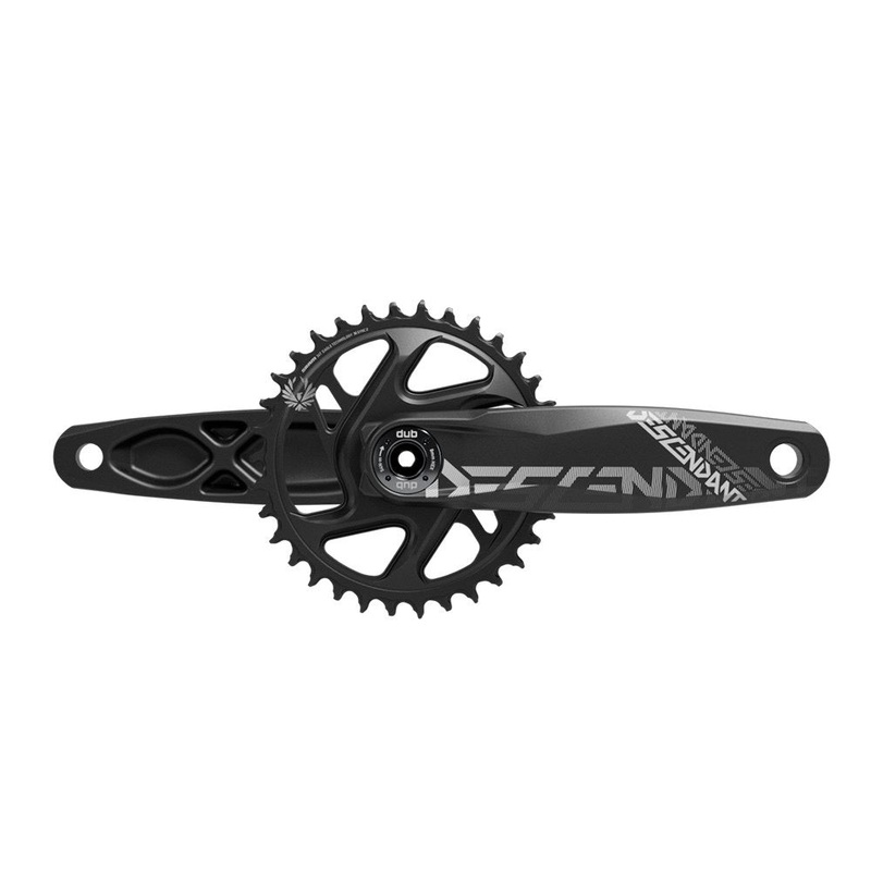 TruVativ Descendant All Downhill Mountain Bike Crankset – 165mm, 10/11-Speed, 34t, Direct Mount, DUB Spindle Interface