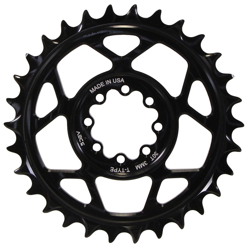 5Dev T-Type 8-Bolt Chainring 3mm Offset 30t Black