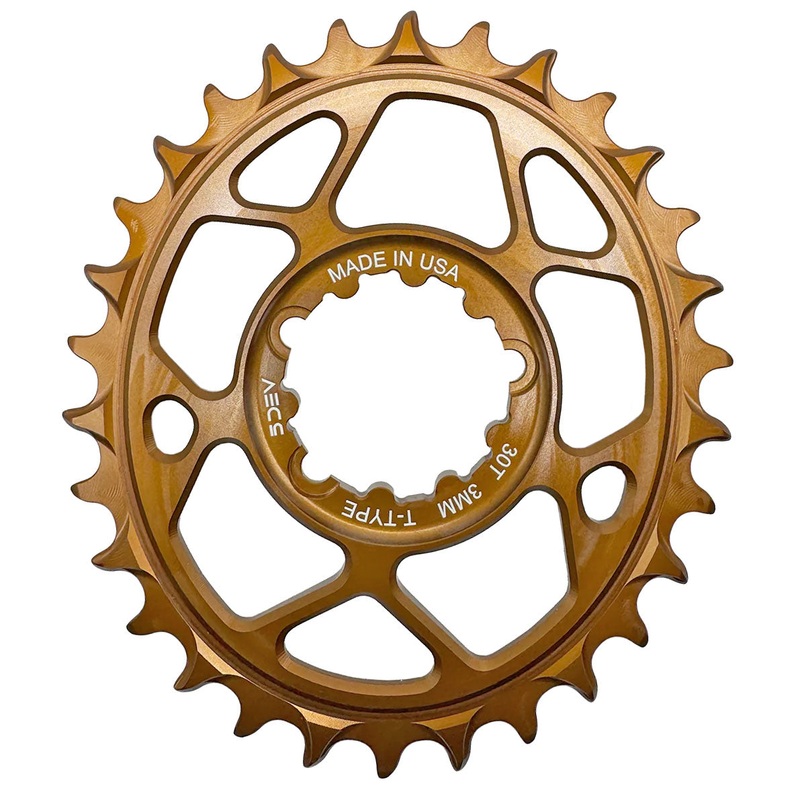 5Dev T-Type Oval 3-Bolt Chainring 3mm Offset 30t Kashima