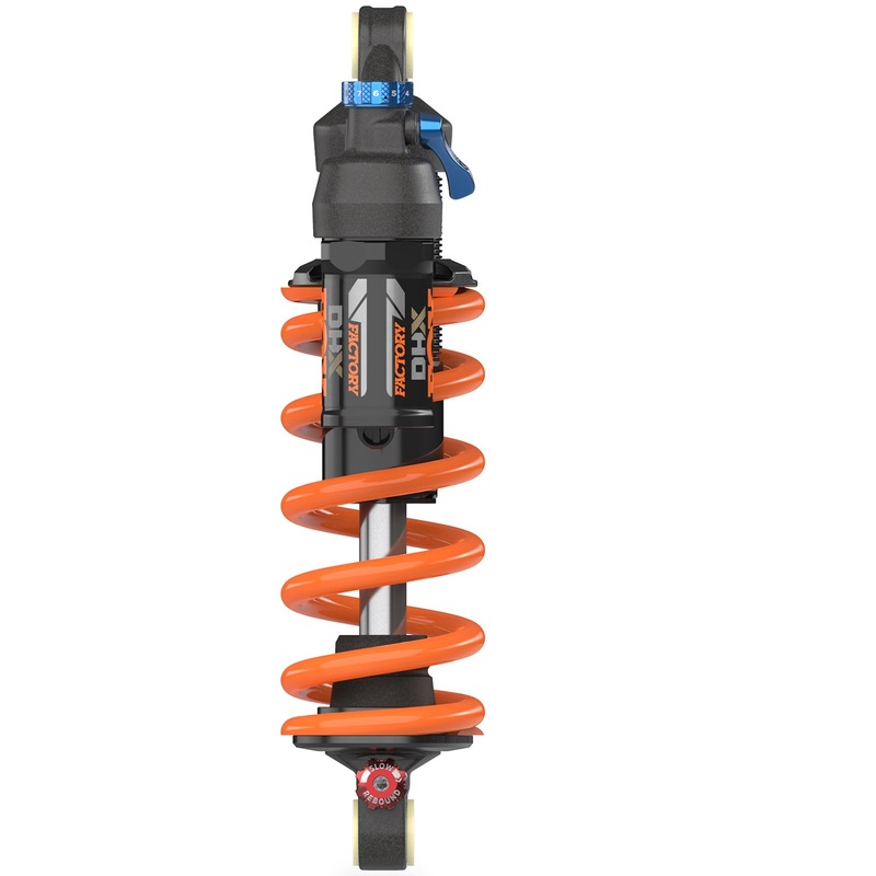 FOX DHX Factory Rear Shock – Trunnion Metric 185 x 55 mm, 2-Position Lever, Hard Chromoly Damper Shaft