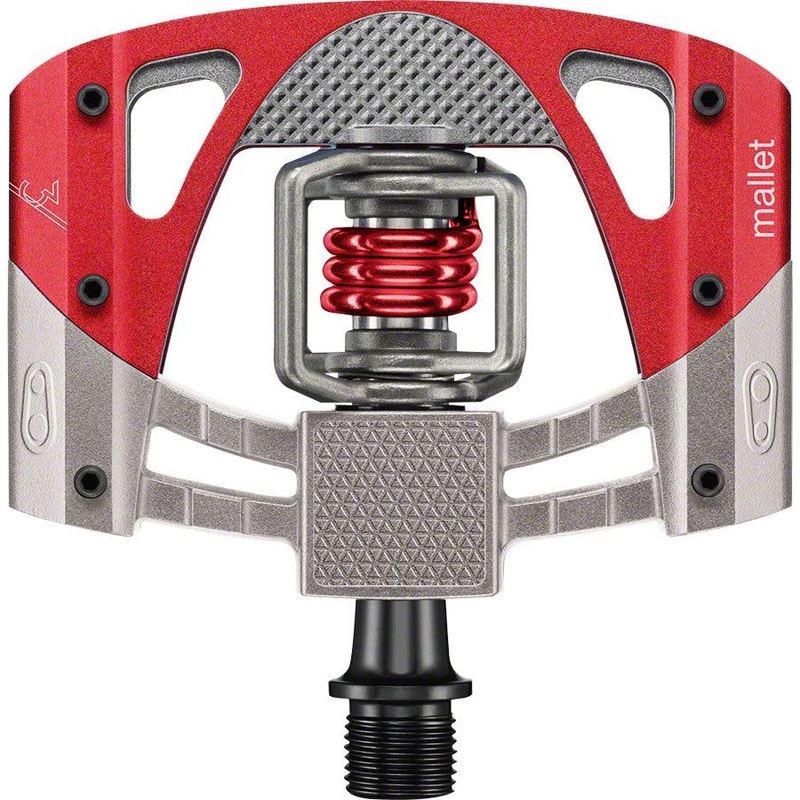 Crankbrothers Mallet 3 Dual Sided Clipless Platform Pedals – Raw/ Red