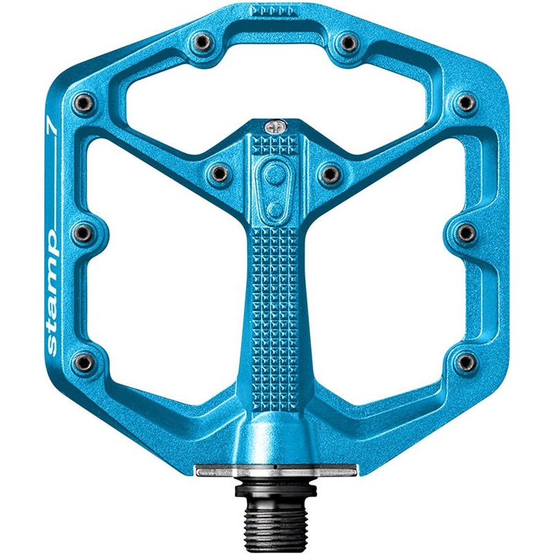 Crankbrothers Stamp 7 Aluminum Platform Pedals – Electric Blue, Small