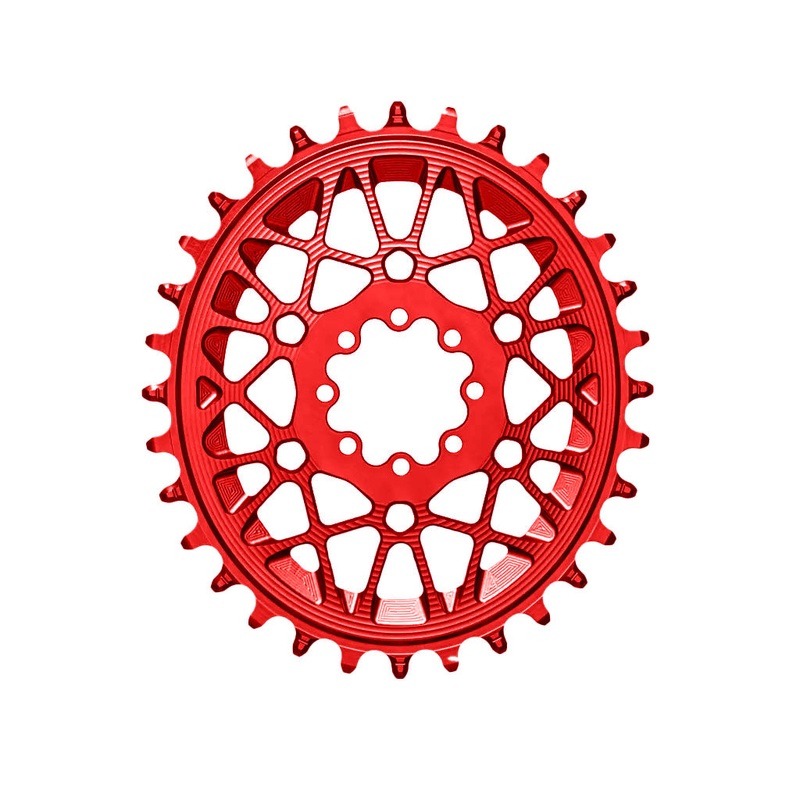 Absolute Black Oval SRAM T-Type DM 8-Hole Boost 32T Chainring, Red