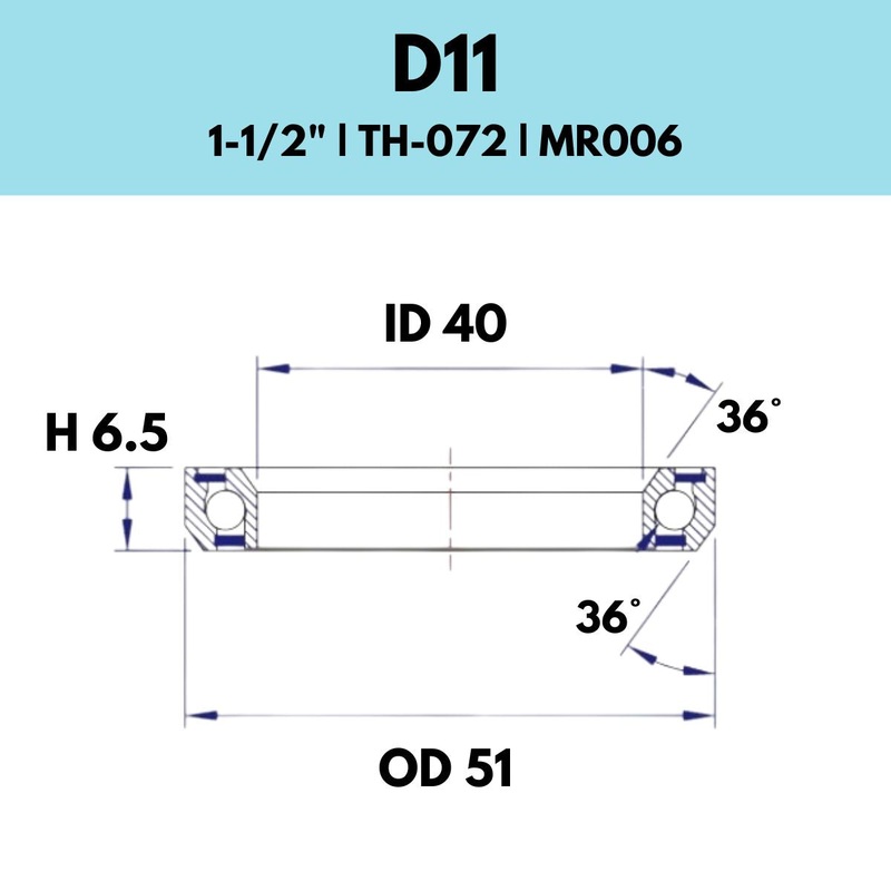 Black Bearing 1 1/2 Headset Bearing D11
