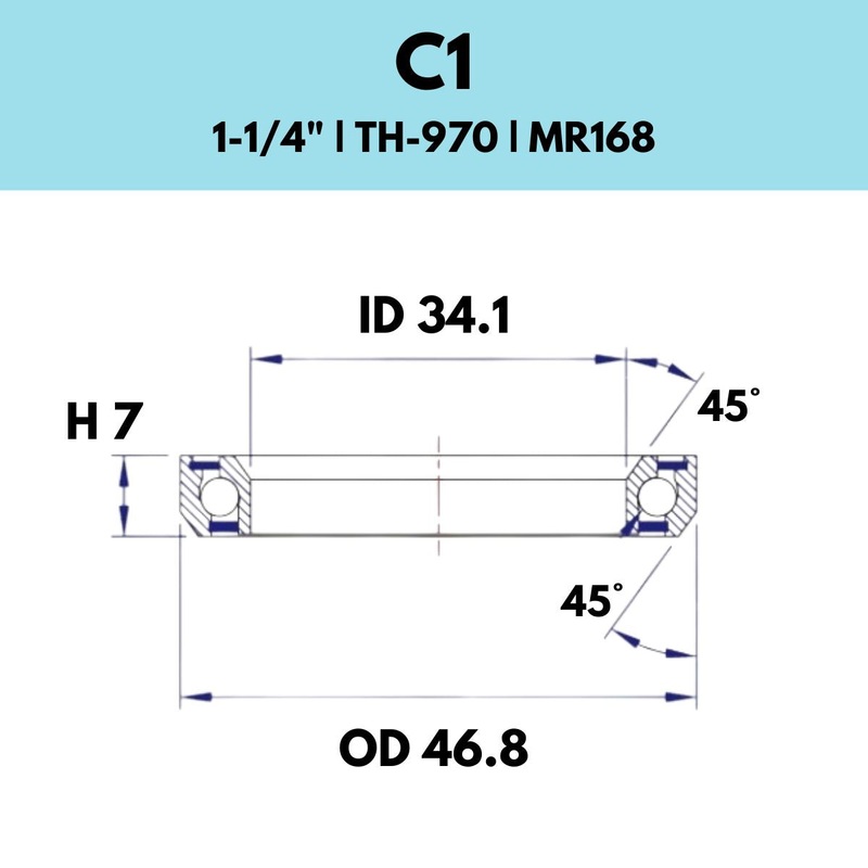 Black Bearing 1 1/4 Headset Bearing C1