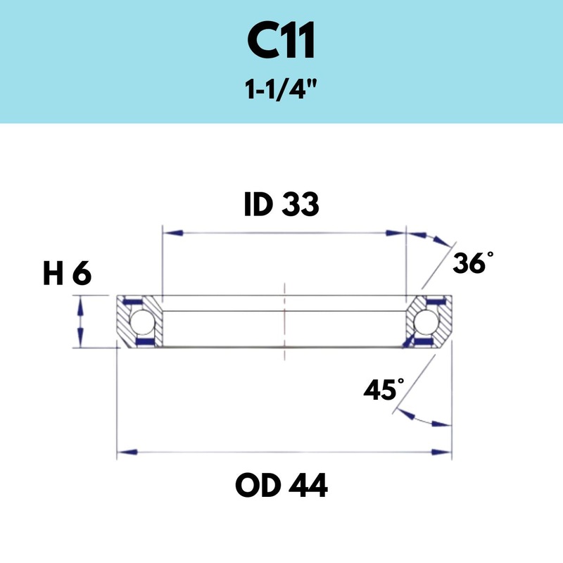 Black Bearing 1 1/4 Headset Bearing C11
