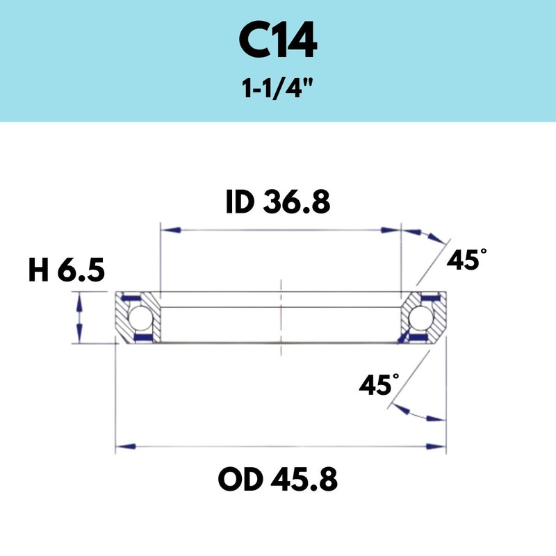 Black Bearing 1 1/4 Headset Bearing C14