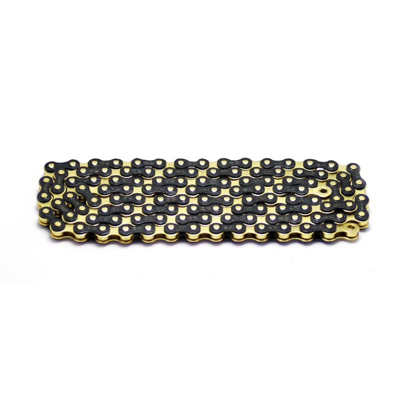 Izumi Jet Black Track Chain-Gold / Black-1/8″