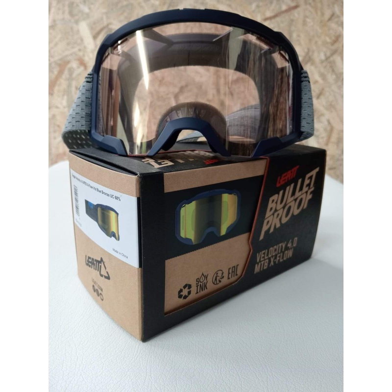Leatt Goggle Velocity 4.0 MTB X-Flow Iriz Blue Bronze 68%