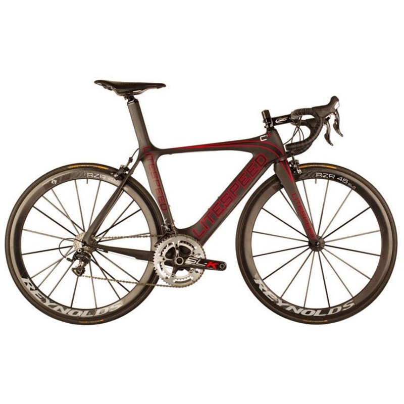 Litespeed C1R Frameset-Matte Black / Red-M