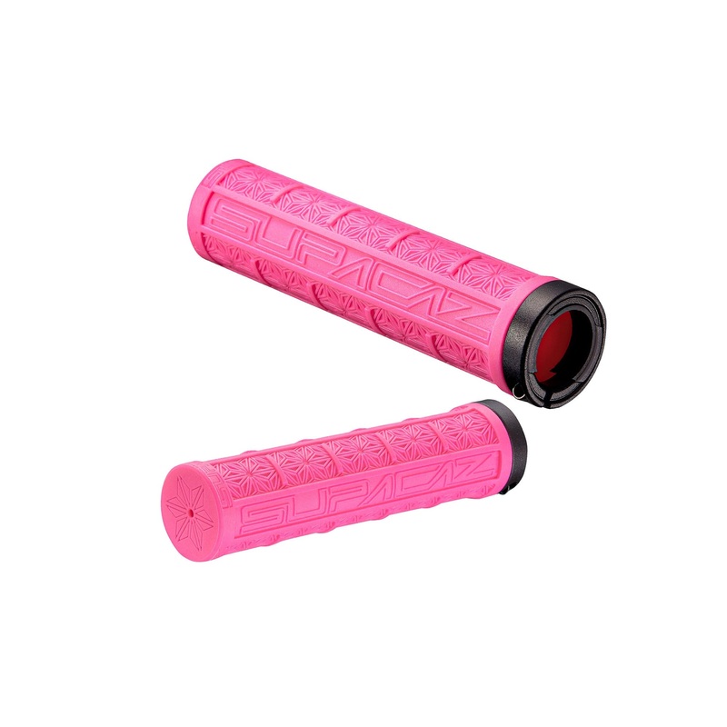 Supacaz Grizips Grips-Neon Pink