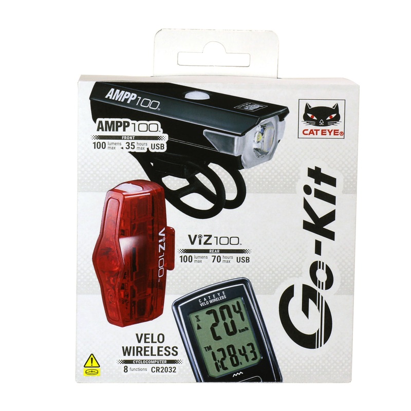 CATEYE GO-KIT GS-22  ~ VELO WIRELESS + AMPP100 + ViZ100 / CATEYE GO-KIT GS-22 GROUP SET~EL041/LD800/VT230