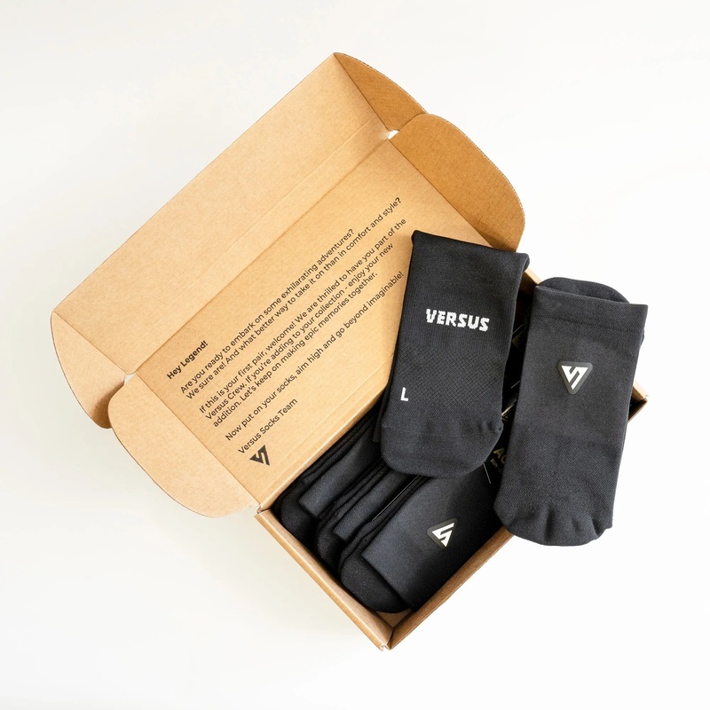 Versus Socks Active Crew Tab-Classic Black & Classic White & Classic Mint & Classic Pink & Classic Plum-4-7 & 8-12