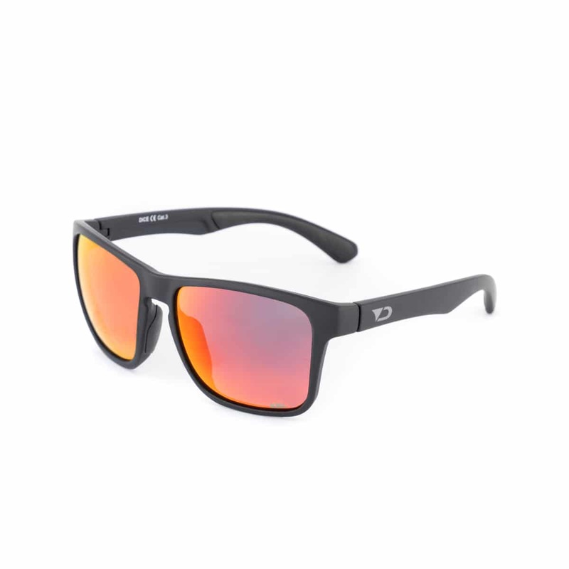 Darcs Sunglasses Dice F-Mat Black L-Aura HD Red Revo